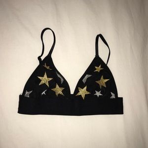 PINK Black Star Bralette